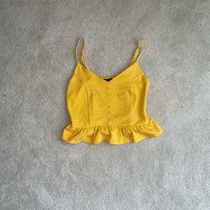 Yellow polka dot top